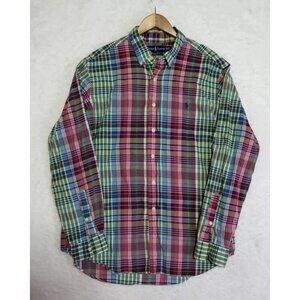 Ralph Lauren Classic Fit Men's Long Sleeve Button-up Plaid Shirt Size XL
